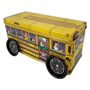 Keller Charles Of Philadelphia Vintage School Bus #75 District No 3 Tin With Lid